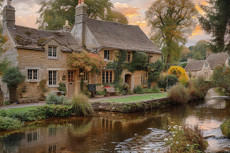 Ex-Pat foreign currency, English riverside cottage